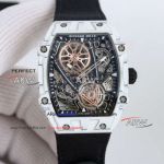 Swiss Replica Richard Mille RM 27-05 Flying Tourbillon Rafael Nadal White Carbon Fiber Watch 